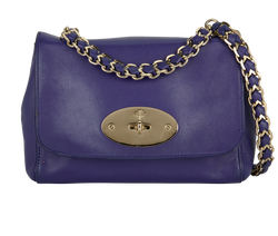 Small Lily Top Handle, Leather, Purple, 2008327, 2*